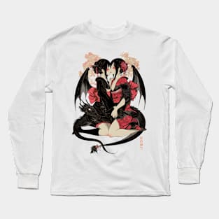 Two Geishas Kissing Graphic T-Shirt 14 Long Sleeve T-Shirt